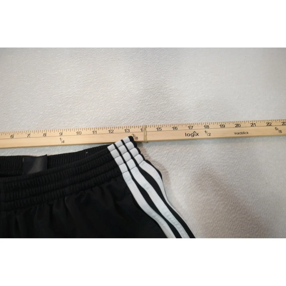 Adidas Track Sweat Pants Mens Medium Black White Stripes Athletic Excellent